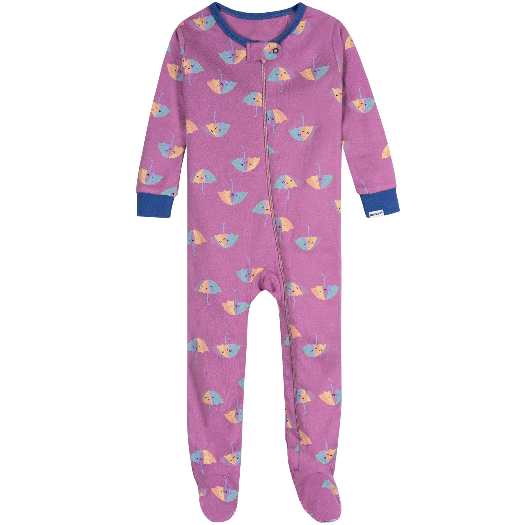 4-Pack Baby Girls Rainy Day Snug Fit Footed Pajamas