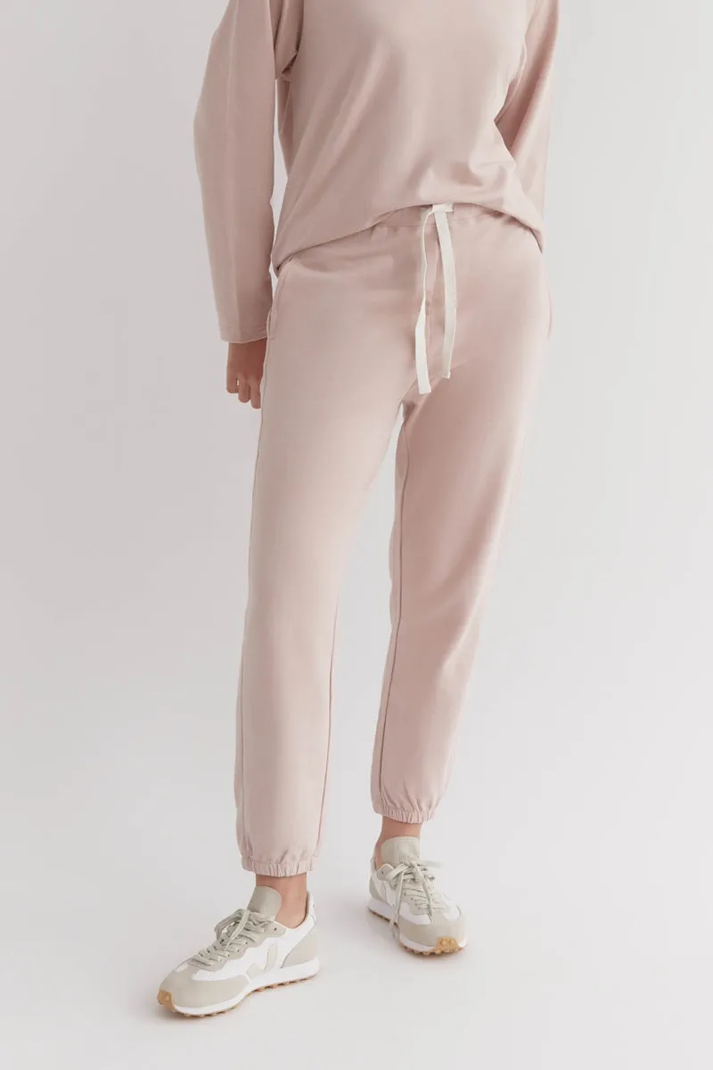 Assembly Label - Kin Fleece Trackpant - Pink Clay