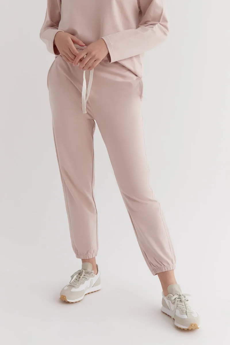 Assembly Label - Kin Fleece Trackpant - Pink Clay