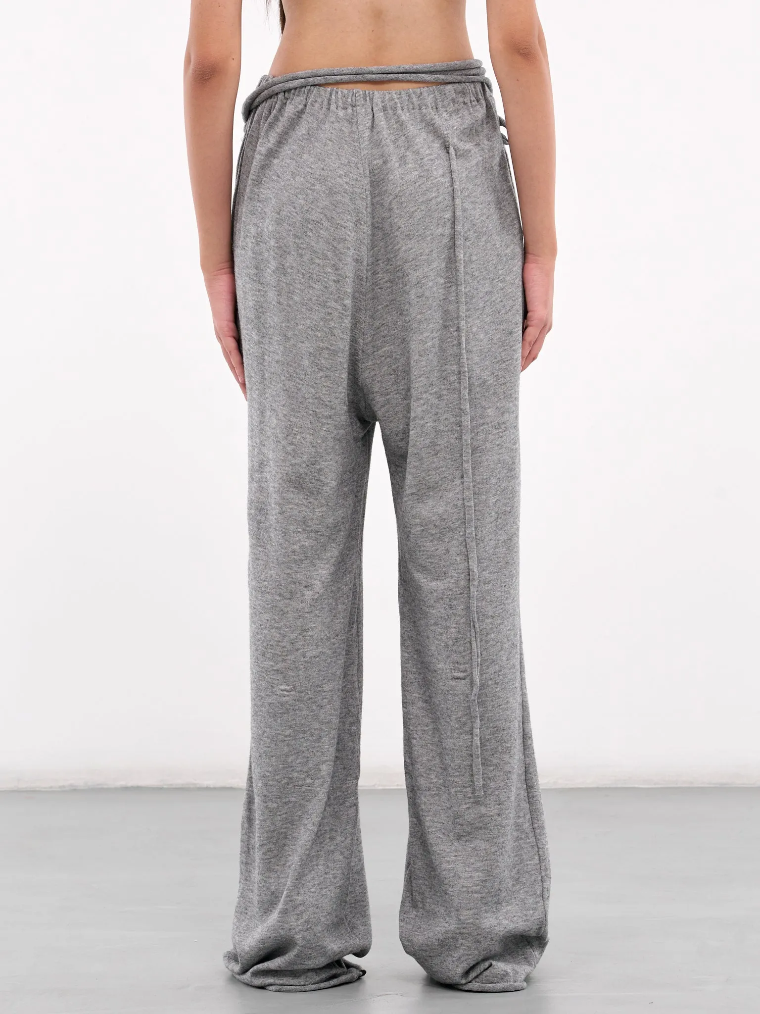 Asymmetric Strap Sweatpants (2204080211-GREY)