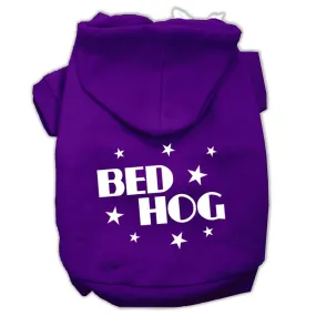 Bed Hog Screen Printed Pet Hoodies Purple Size Lg (14)