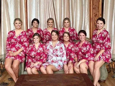 Bridesmaid Robes-Bridesmaid Gift-Bridal Party Robes-Floral Robe-Kimono Robe-Wedding Robe*** Discount for Multi Orders, Please message us***