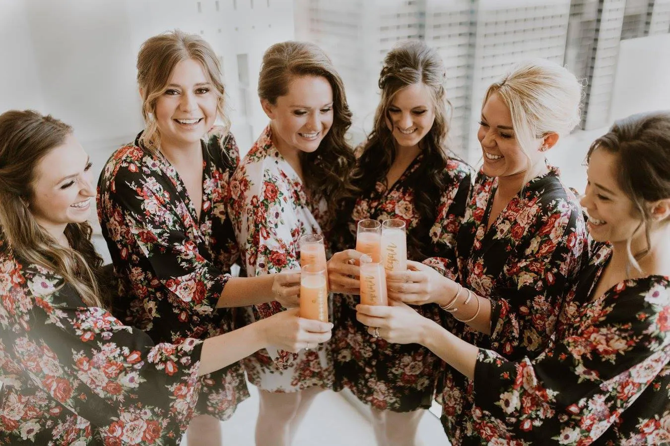 Bridesmaid Robes-Bridesmaid Gift-Bridal Party Robes-Floral Robe-Kimono Robe-Wedding Robe*** Discount for Multi Orders, Please message us***