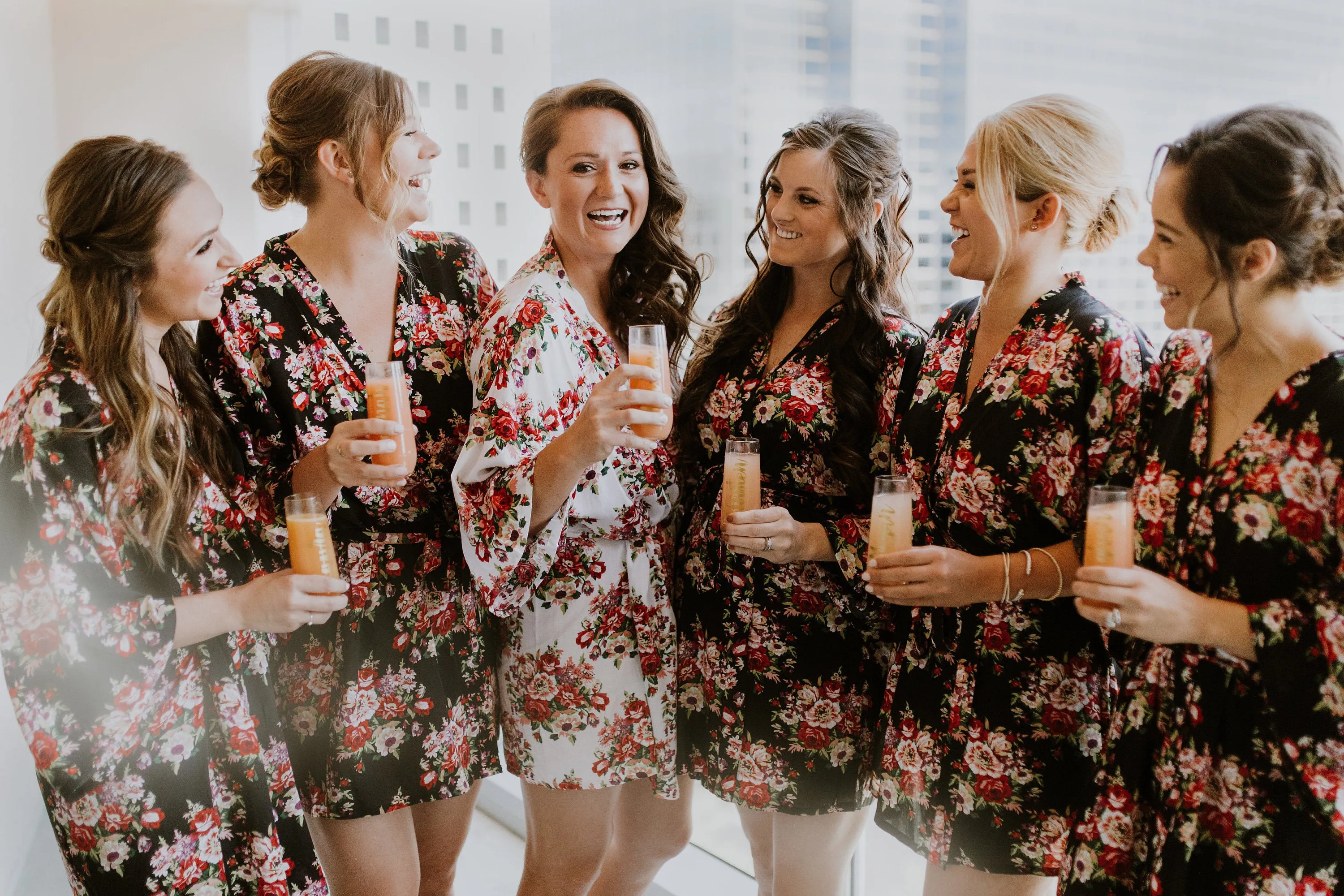 Bridesmaid Robes -Floral Cotton Robes -Getting Ready Robes -Bridal Party -Kimono Robe***Discount for Multi Orders, Please message us**