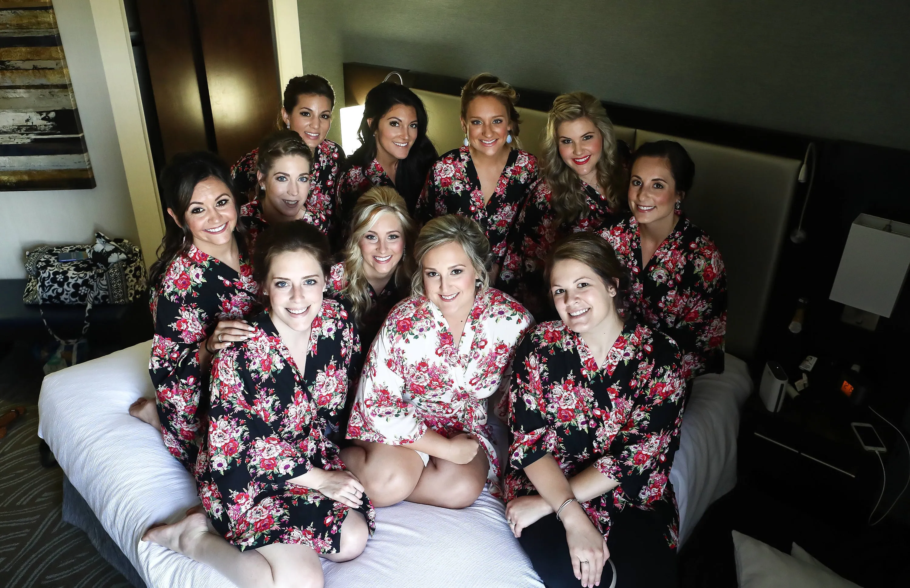 Bridesmaid Robes -Floral Cotton Robes -Getting Ready Robes -Bridal Party -Kimono Robe***Discount for Multi Orders, Please message us**