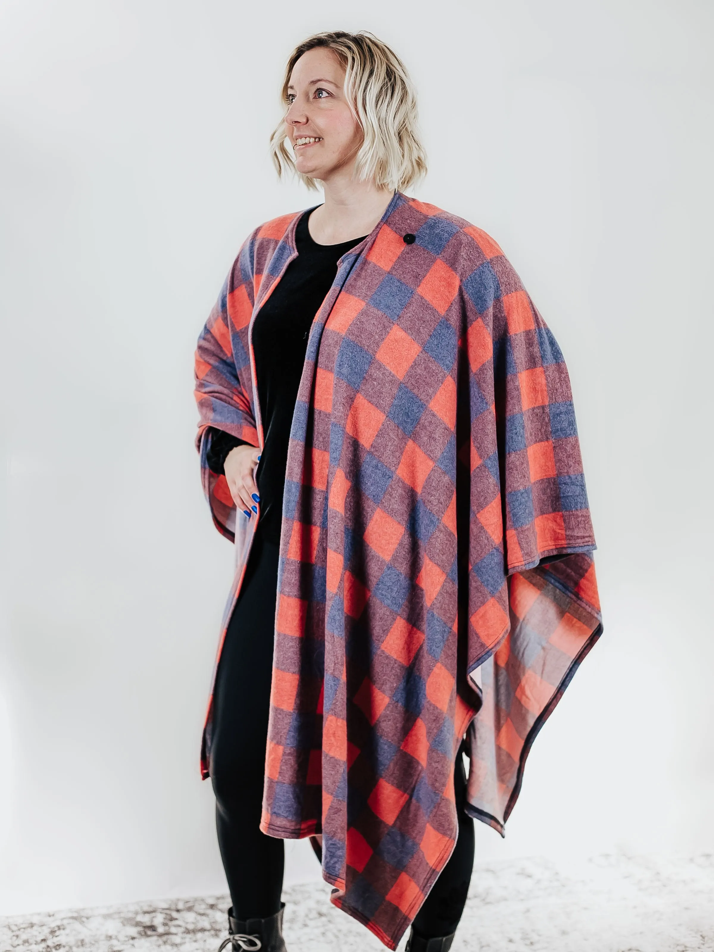 Buffalo Plaid Blanket Wrap