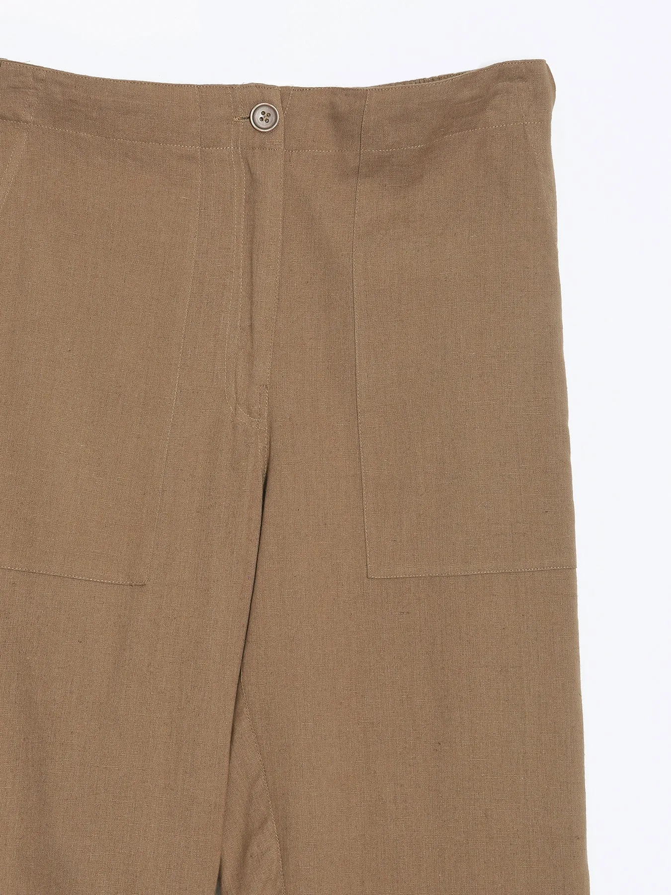 Coffee Brown Airy Linen Pants