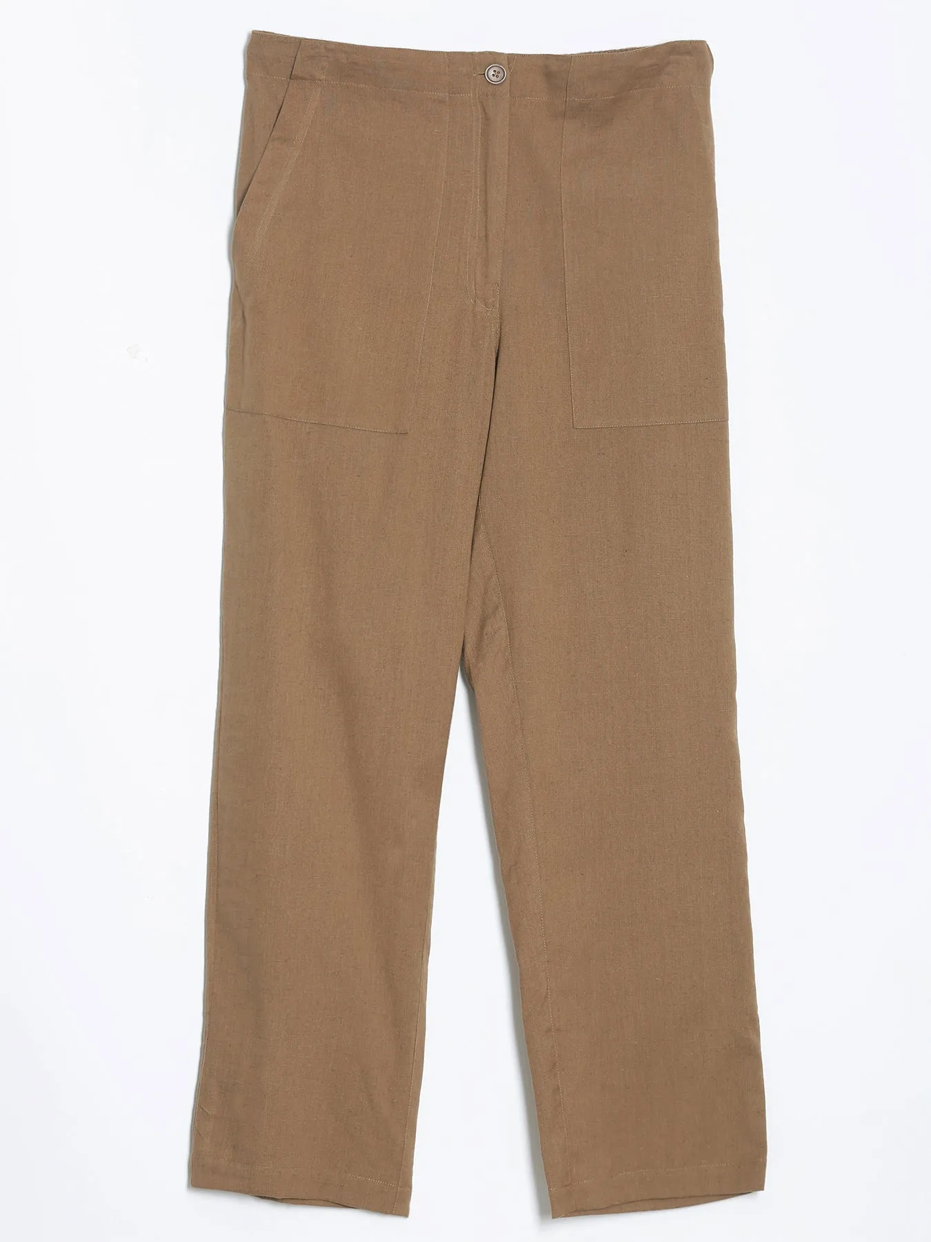 Coffee Brown Airy Linen Pants