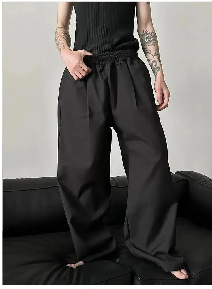 Comfort Fit Elastic Waist Casual Pants