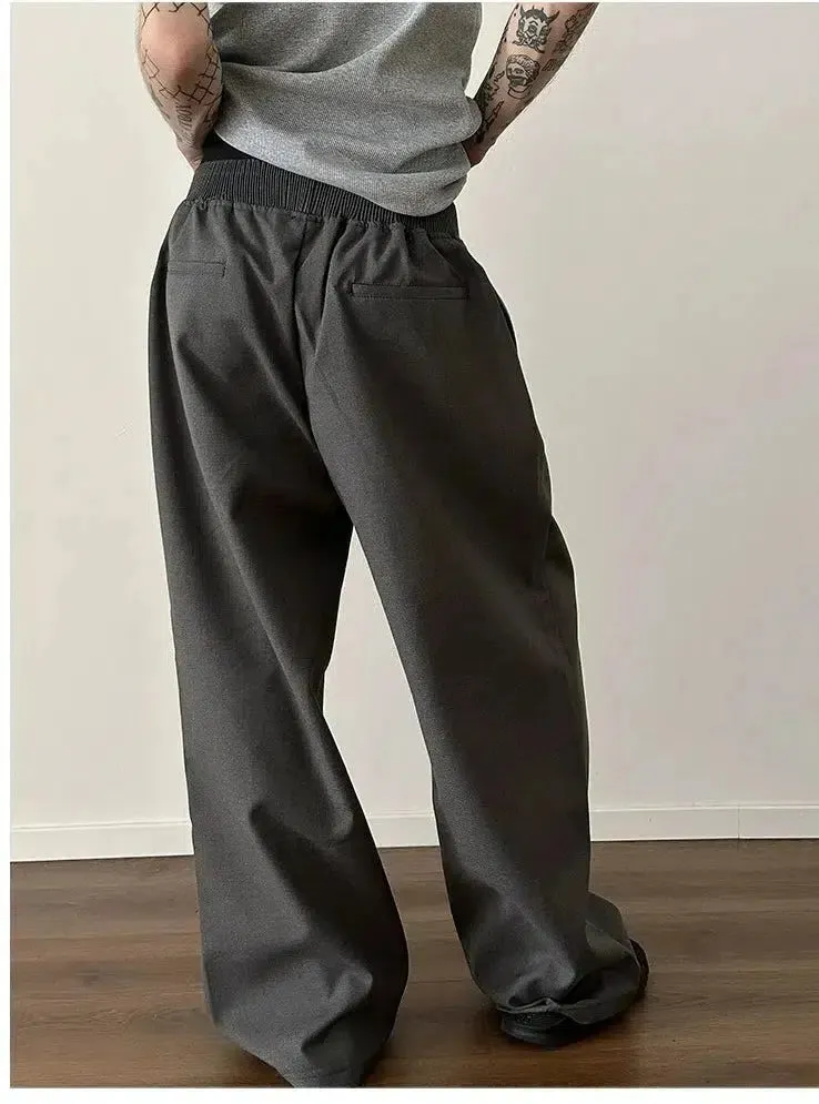 Comfort Fit Elastic Waist Casual Pants