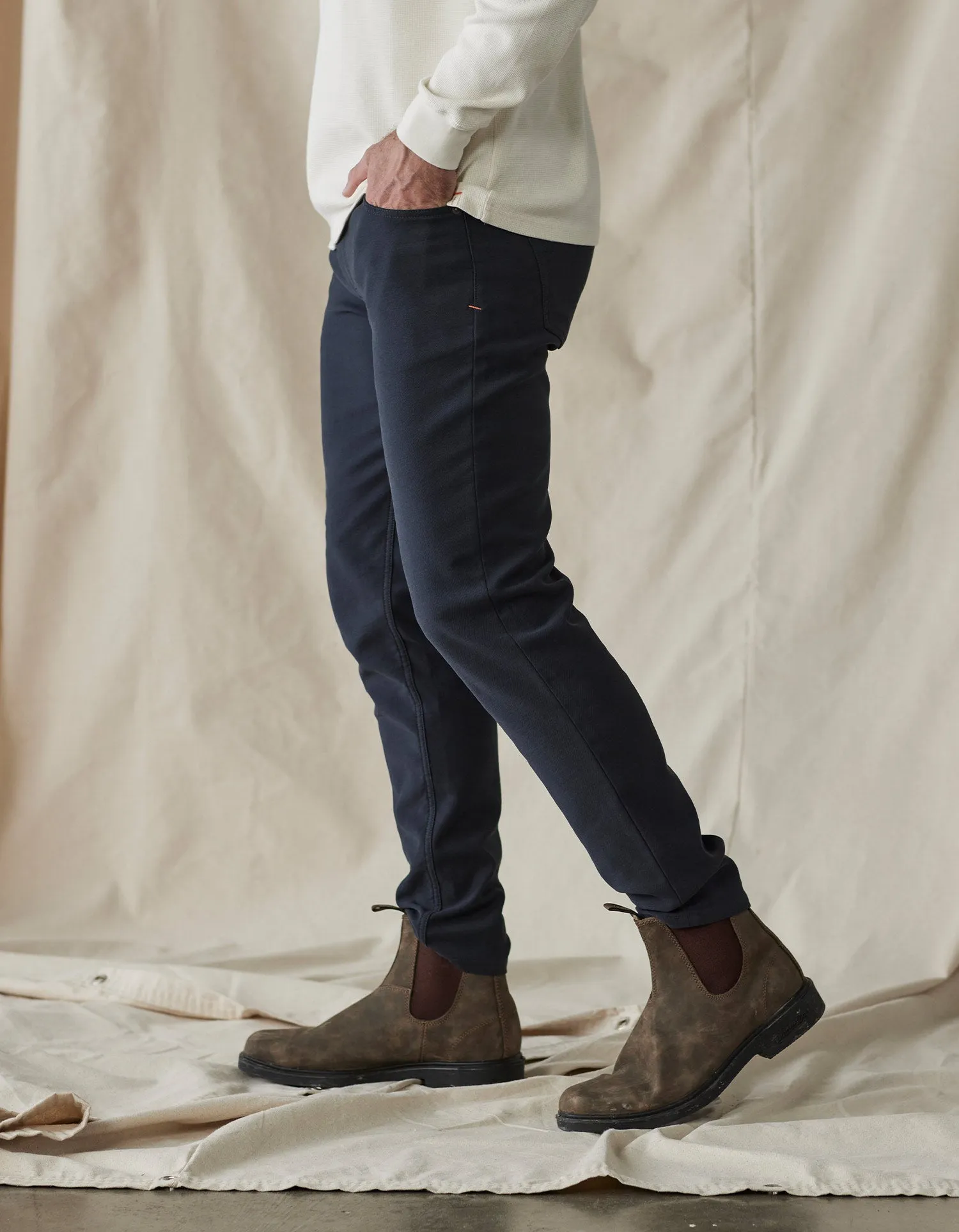 Comfort Terry Pant in Navy