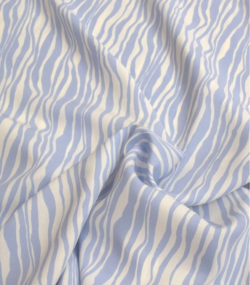 Cousette - Ripple Sky Blue Viscose Fabric