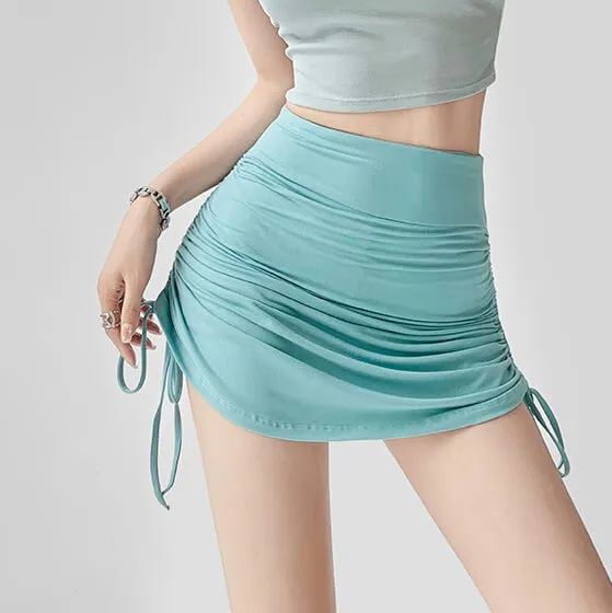 Drawstring soft skirt