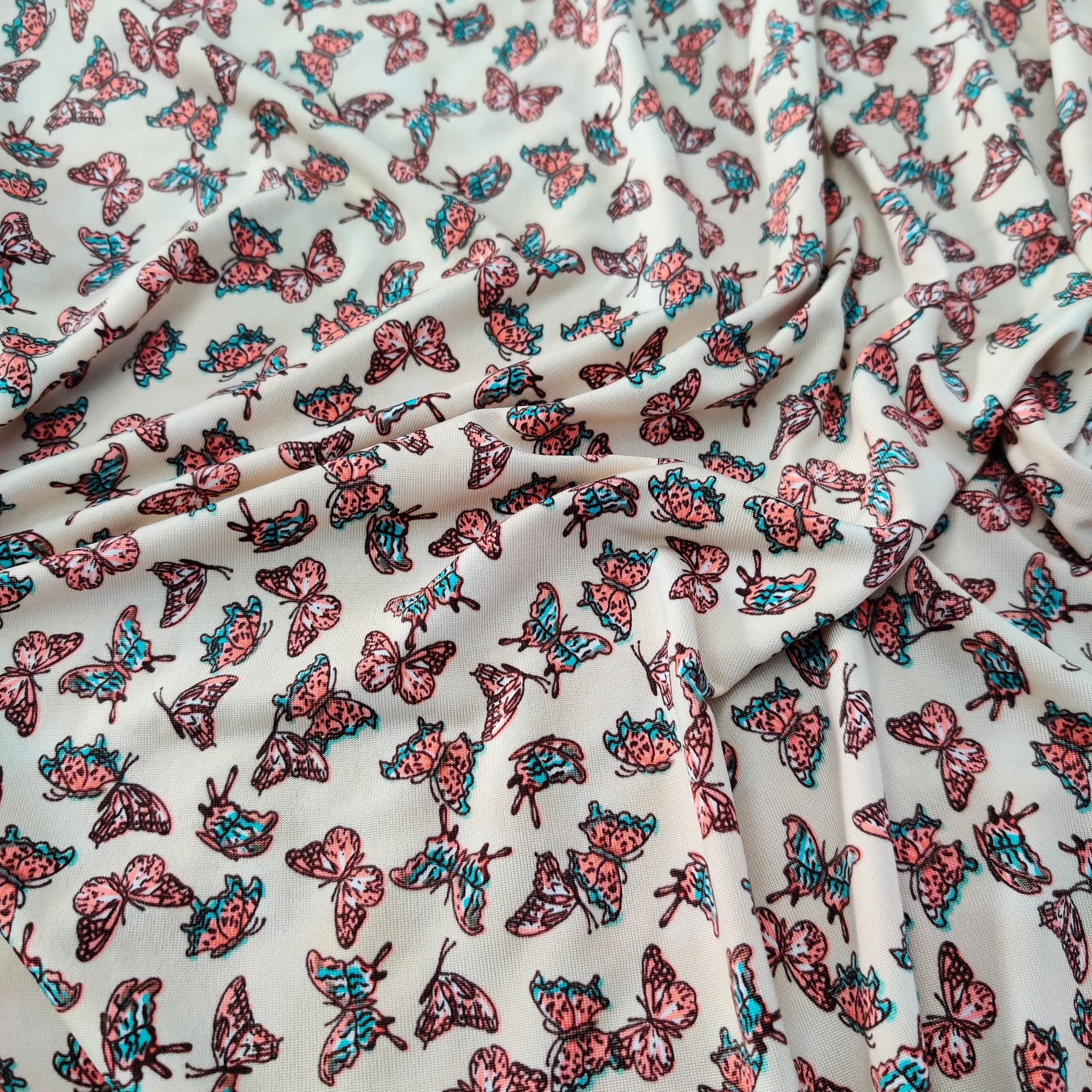 FS644 Butterfly Land Silky Stretch Knit Fabric