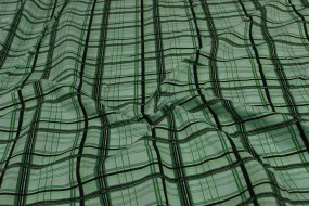 Green Cotton Cambric Check Fabric