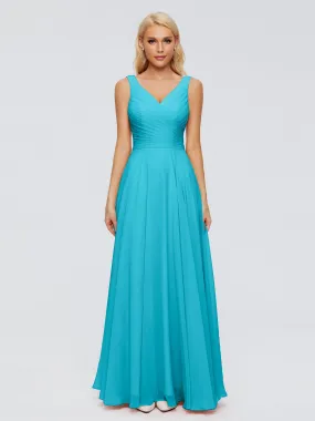 Jade Green Bridesmaid Dress Ryleigh Flowy Chiffon Bridesmaid Dresses With Bow