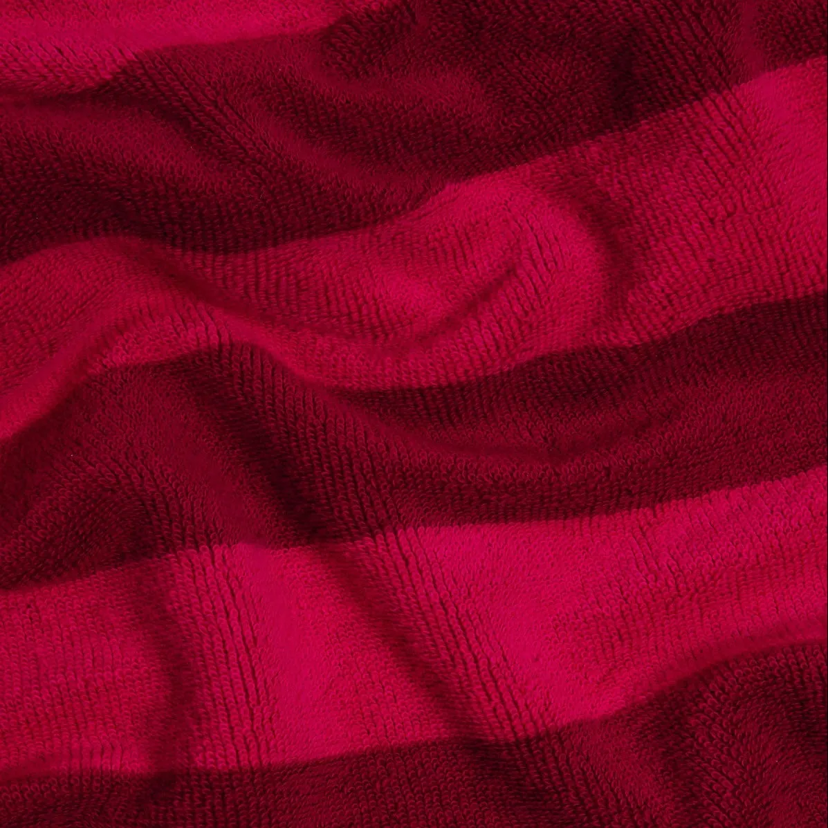 JC "Stripe Hooded Robe" in Burgundy