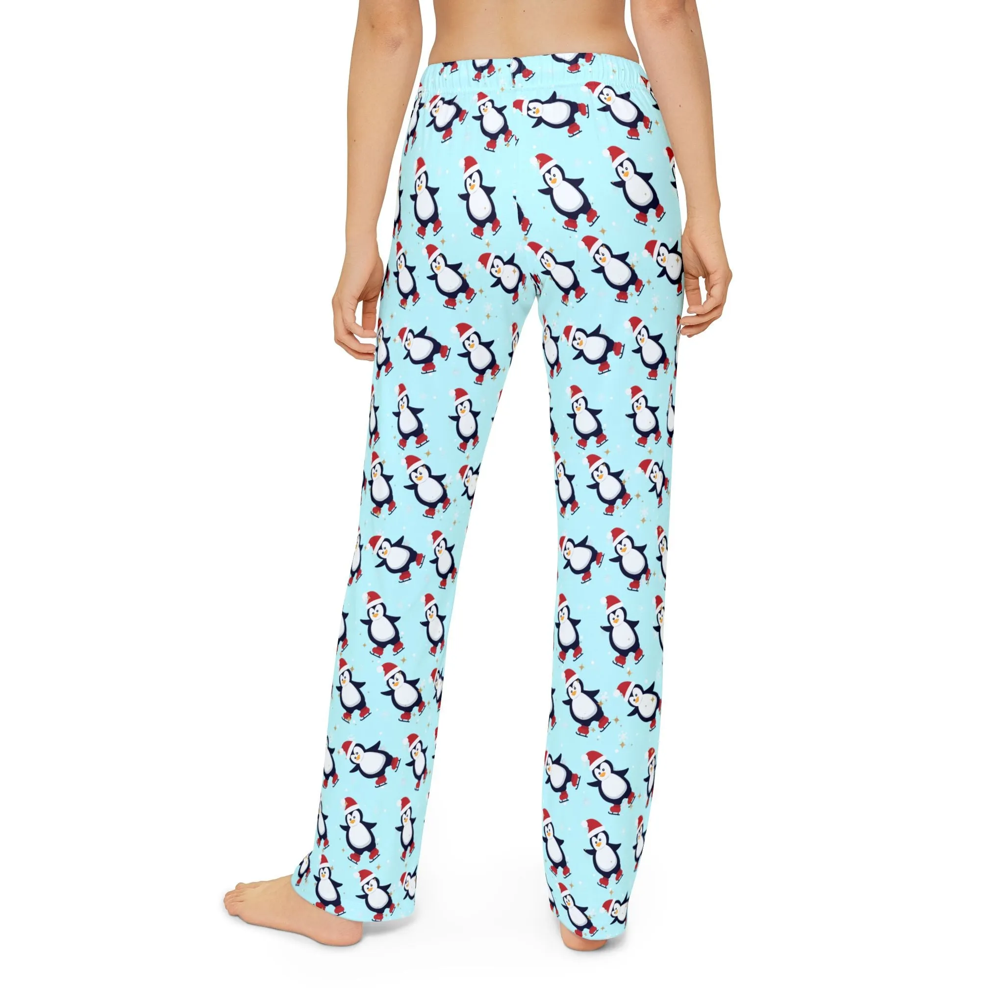 Kids Blue Penguin Pajama Pants : Cozy 100% Brushed Polyester Loungewear  Holiday Pajamas for Girls & Boys