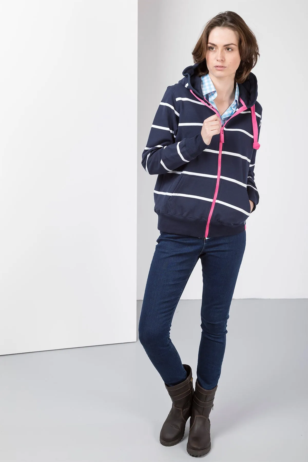 Ladies Hooped Hoody Full Zip