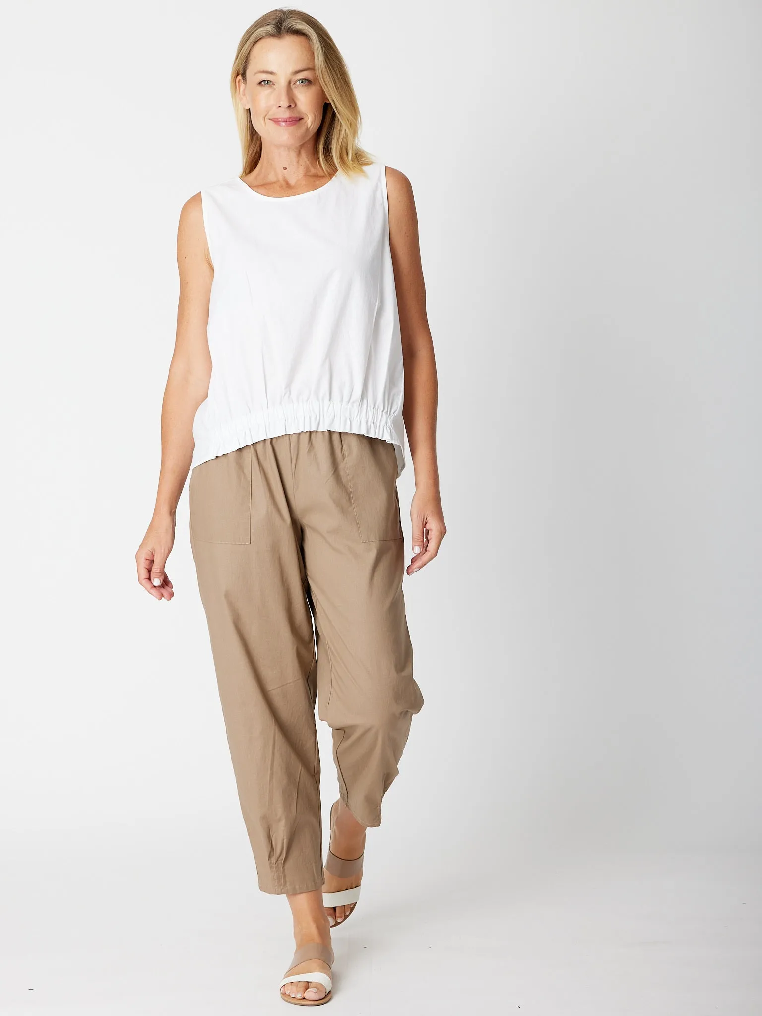 Linen Comfort Pant - Ginger- 30646