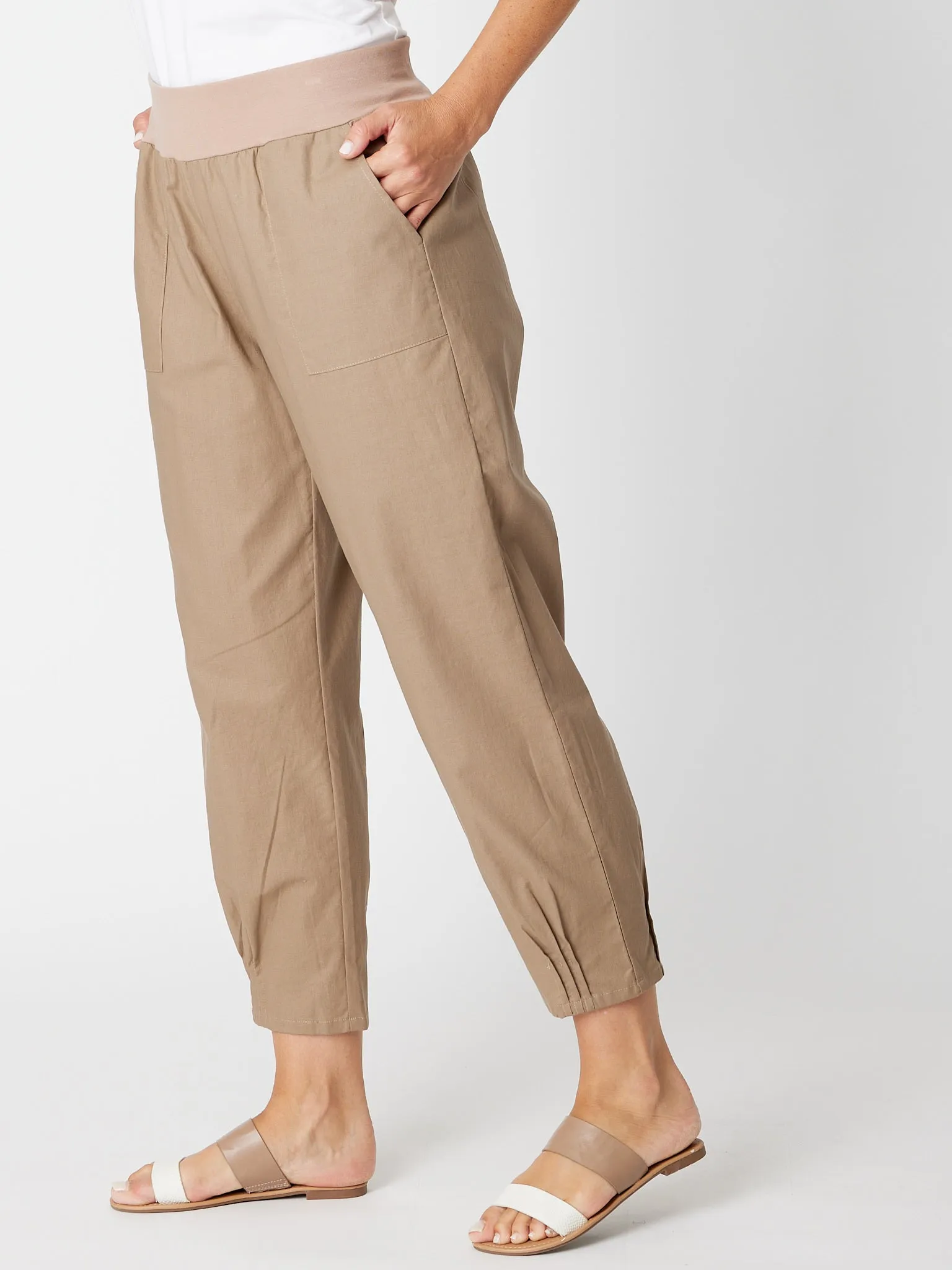 Linen Comfort Pant - Ginger- 30646