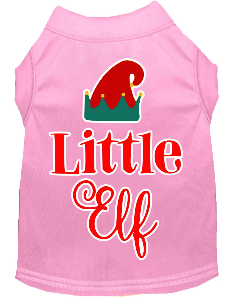 Little Elf Screen Print Dog Shirt Light Pink Xxxl