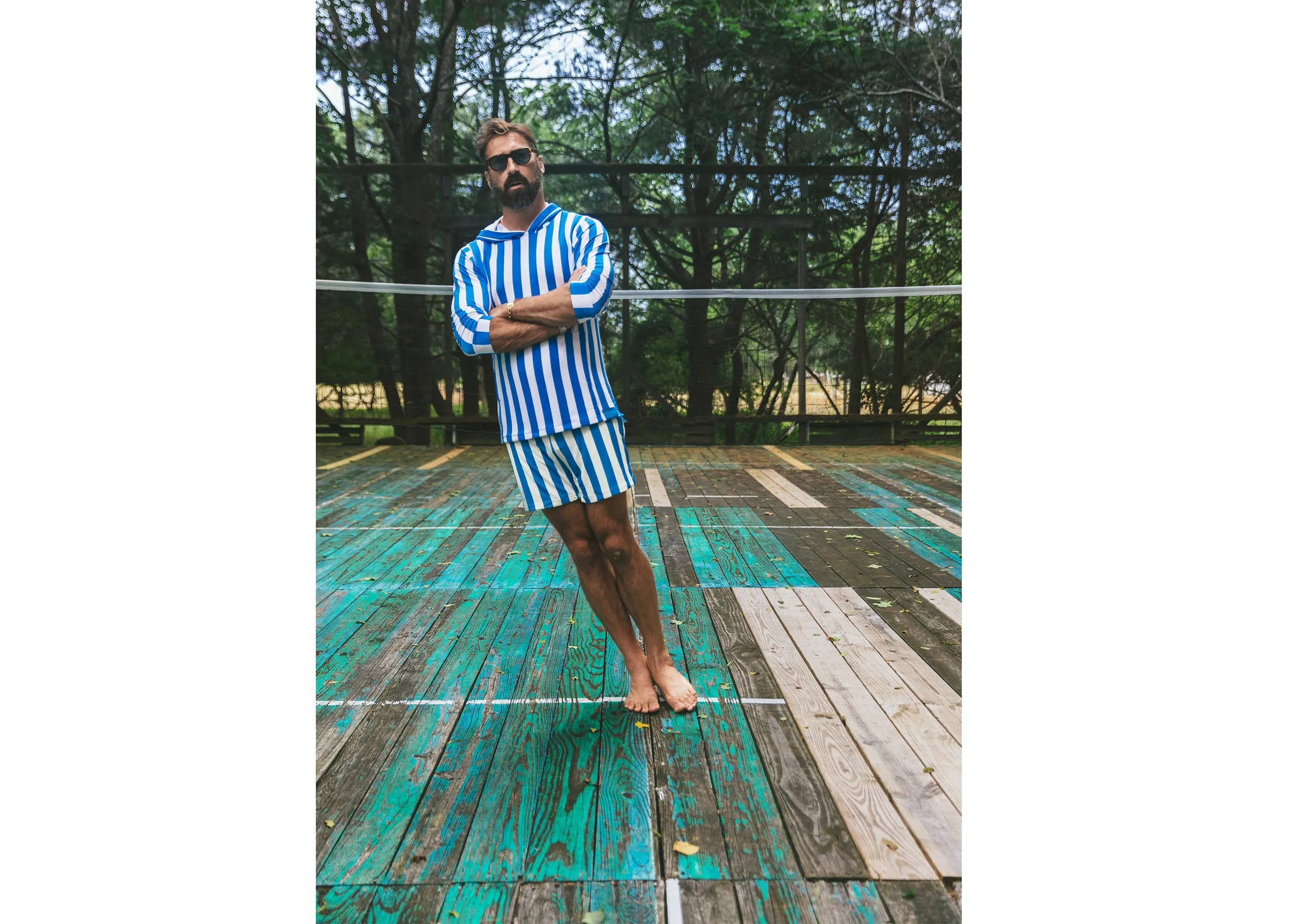 Lounge Hoodie ~ Cabana Stripe