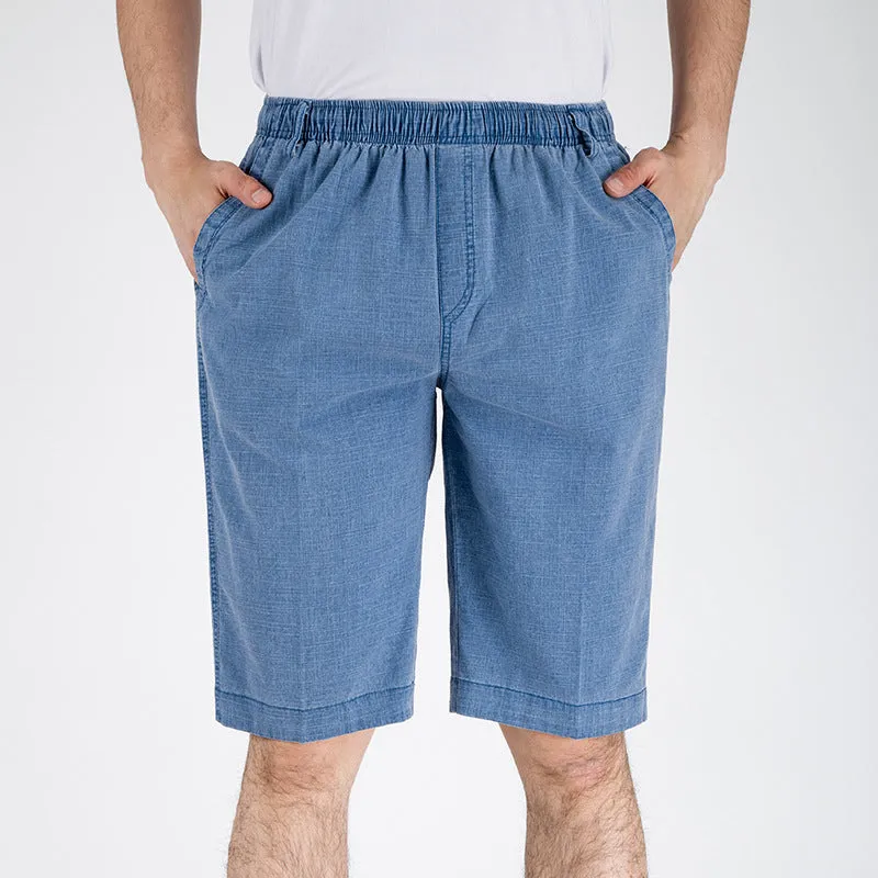 Men's Comfort Fit Linen Casual Shorts