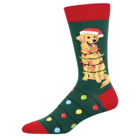 Men's Dog Gone Lights Cotton Crew Socks