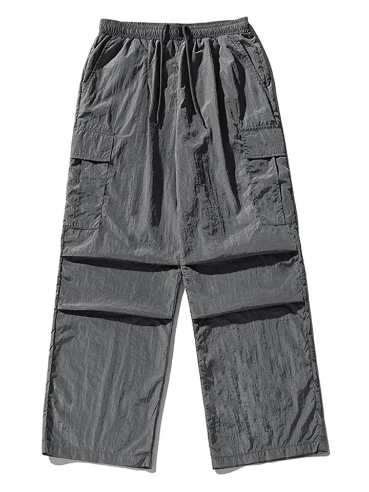 Men's Silky Textured Comfort Drawstring Cargo Pants