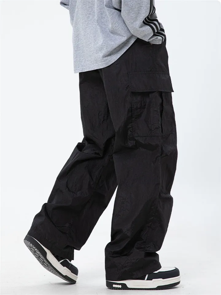 Men's Silky Textured Comfort Drawstring Cargo Pants