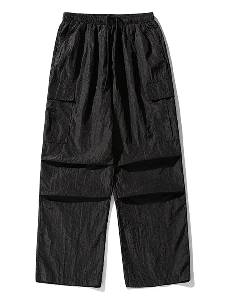 Men's Silky Textured Comfort Drawstring Cargo Pants