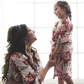 Mother Daughter Matching Robes, Mommy and Me Outfit, Spa Robes, Kids Robes, Mom & Daughter Floral Robes , Matching Robes