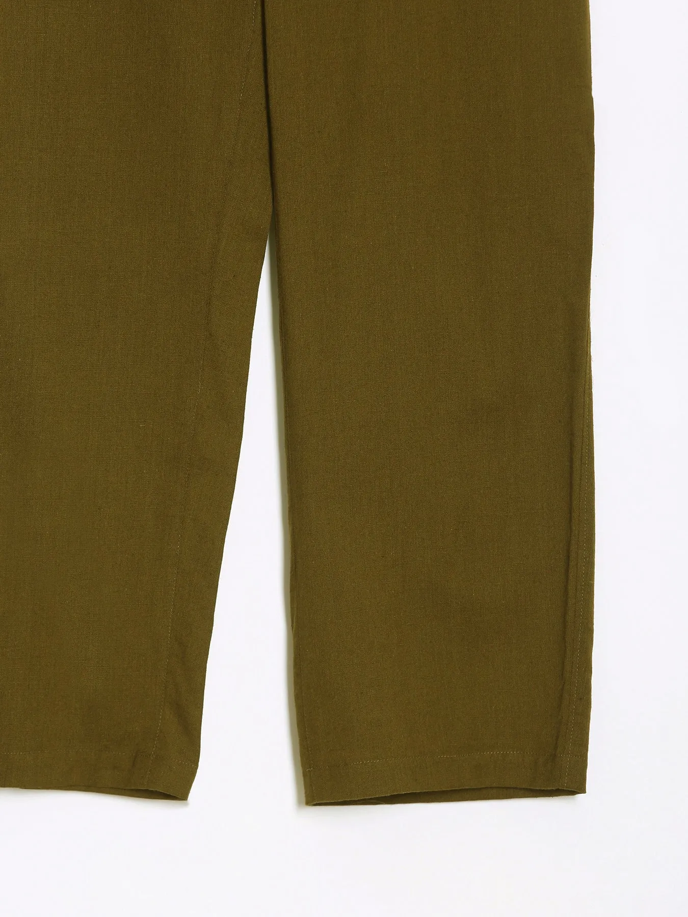 Olive Green Airy Linen Pants