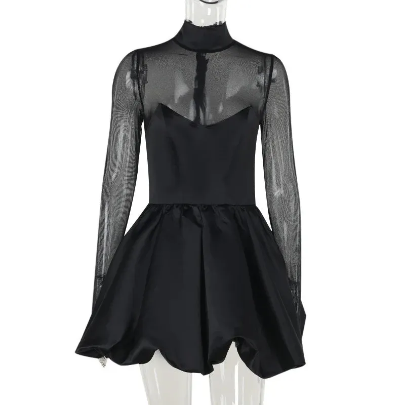 Olivia Sheer A-Line Mini Dress