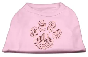 Orange Paw Rhinestud Shirts Light Pink XXL (18)