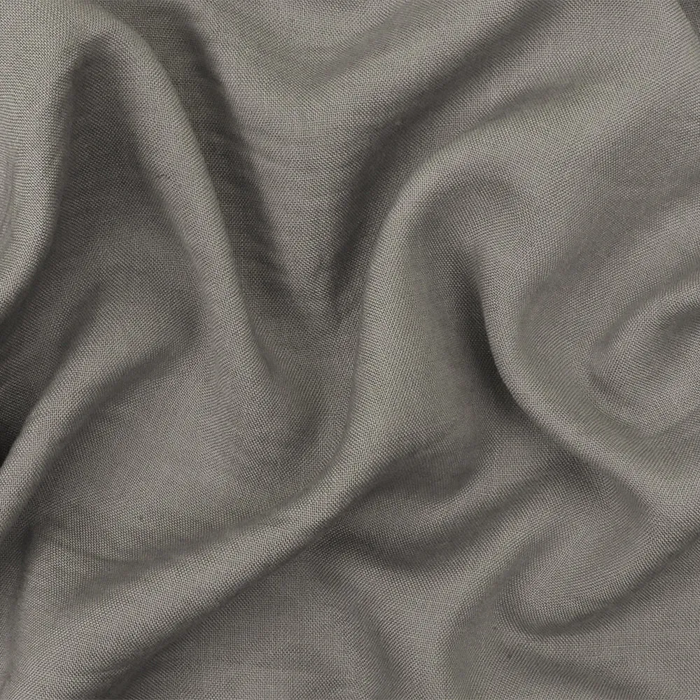 Pastel Gray Rayon Challis Solid Woven Fabric