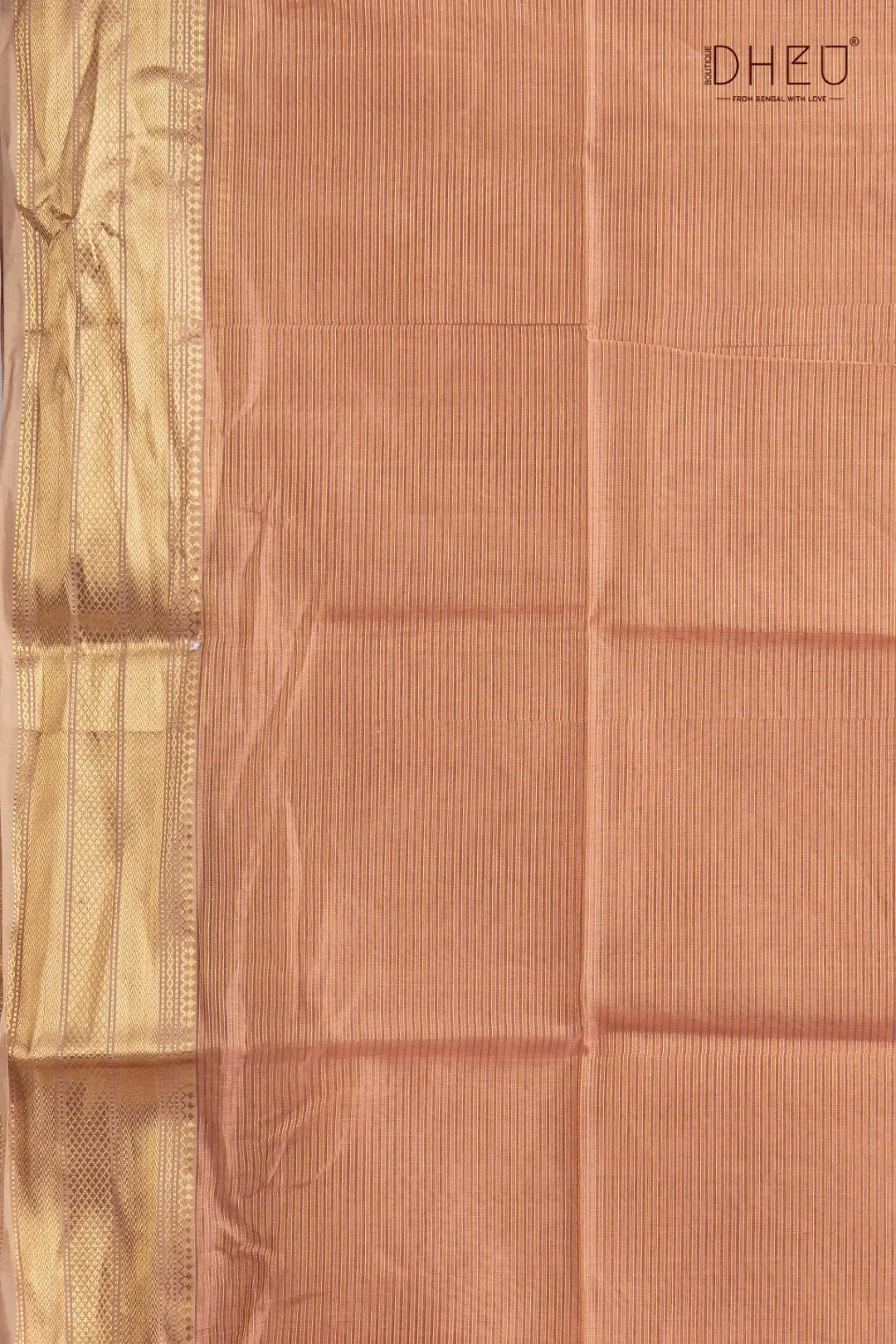 Pastel Peach-Chanderi Silk Saree