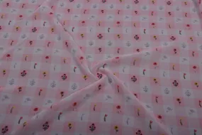 Pink Printed Georgette Fabric