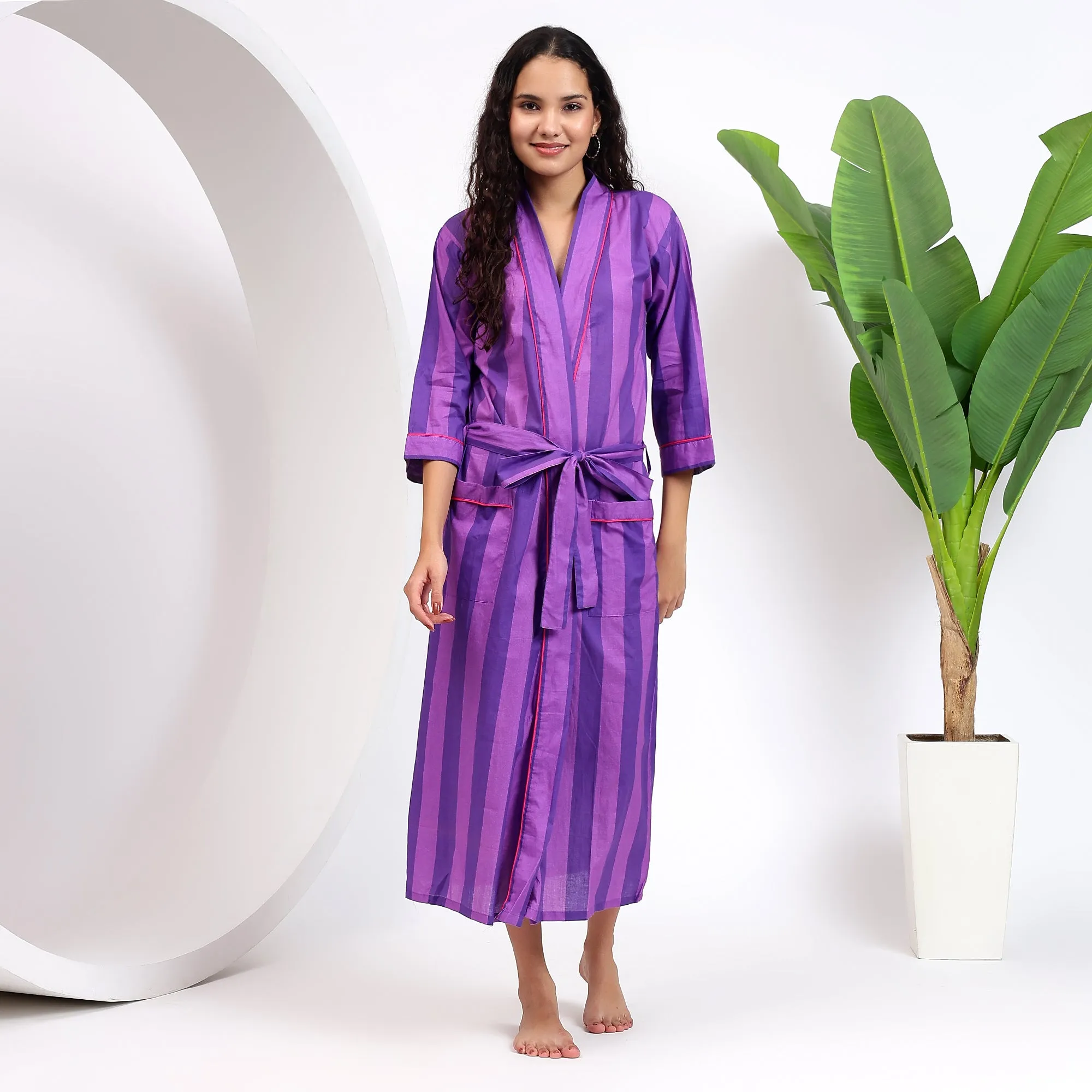 Purple Kimono Robes for Loungewear | Elegant & Comfortable