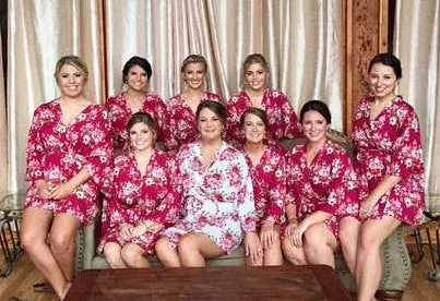 Sale! Bridesmaid Robes -Floral Robes -Getting Ready Robes -Bridal Party Robes  -Kimono Robe***Discount for Multi Orders, Please message us**