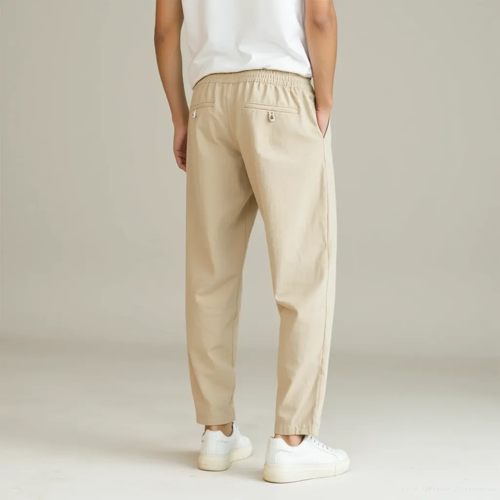 Santorini Linen-Cotton Pantalon