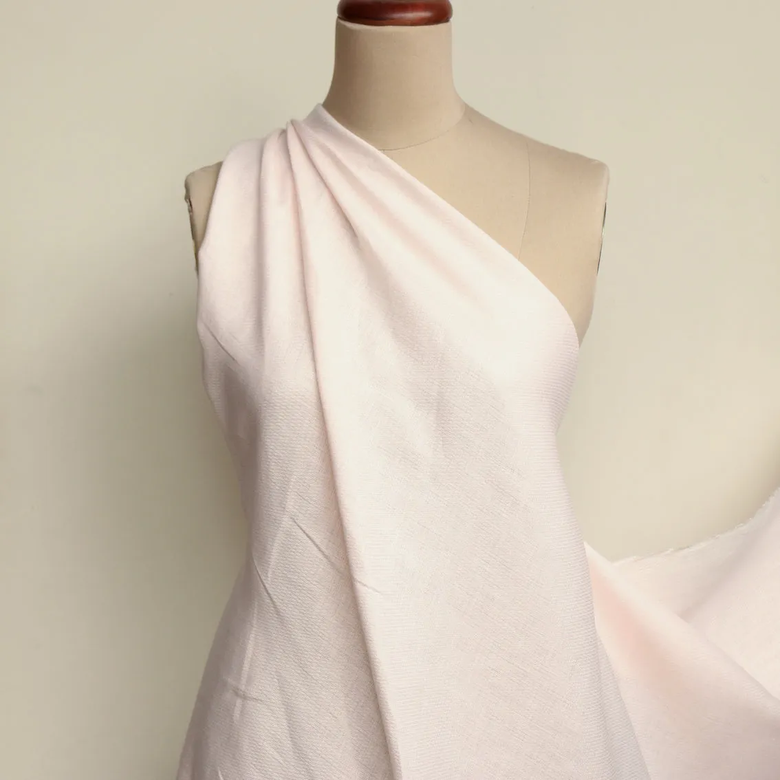 Shell Pink Jacquard Linen