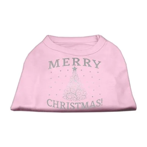 Shimmer Christmas Tree Pet Shirt Light Pink Lg (14)