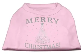 Shimmer Christmas Tree Pet Shirt Light Pink Med (12)