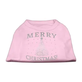 Shimmer Christmas Tree Pet Shirt Light Pink XXL (18)