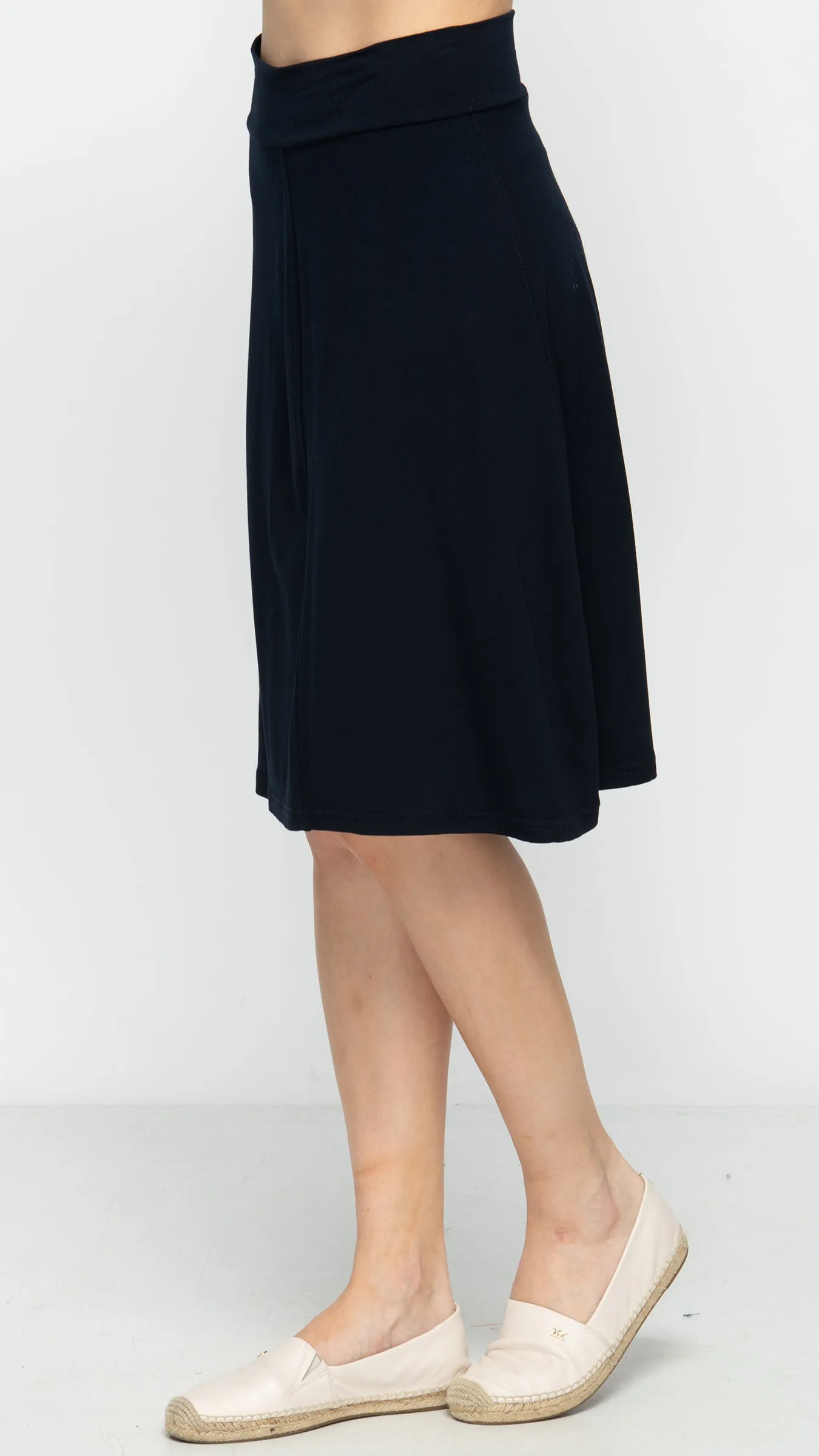 Soft Terry Flare Skirt - Navy