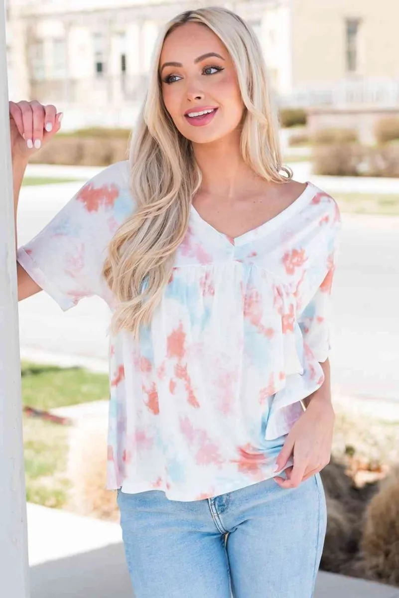 Summer Blossom Short Sleeve Blouse