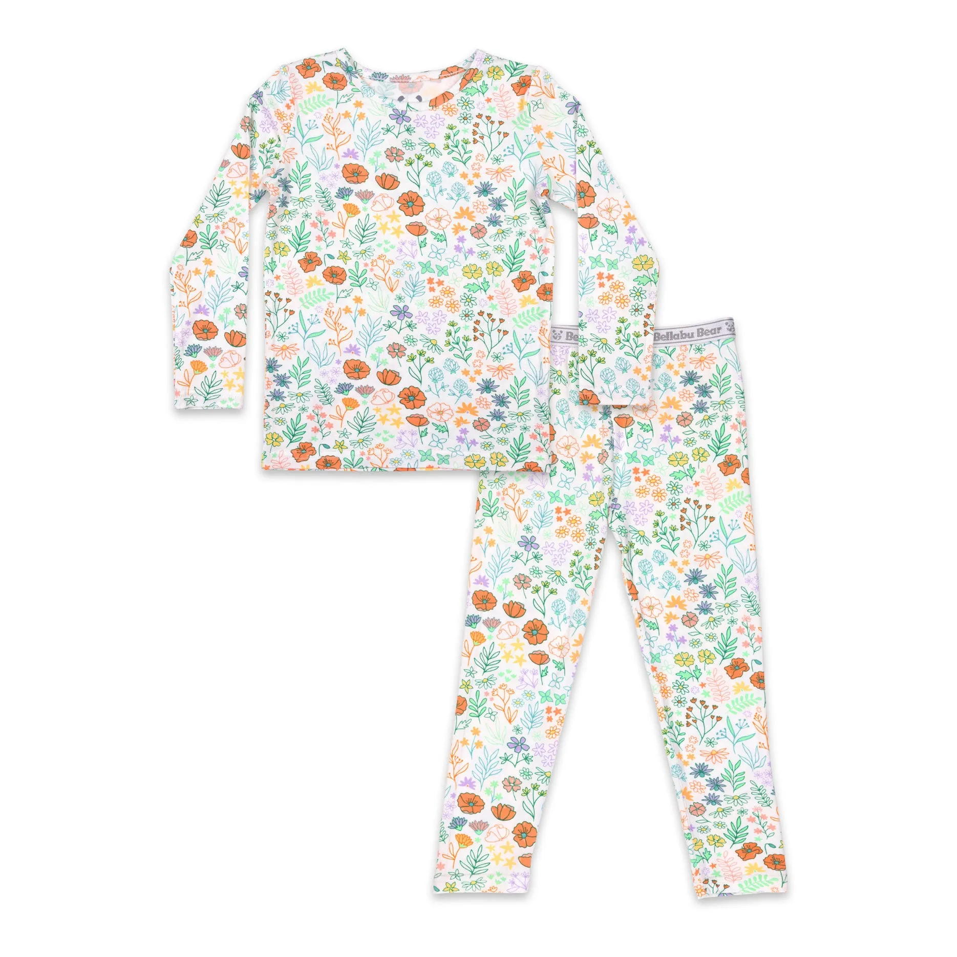 Summer Floral Bamboo Kids Pajamas