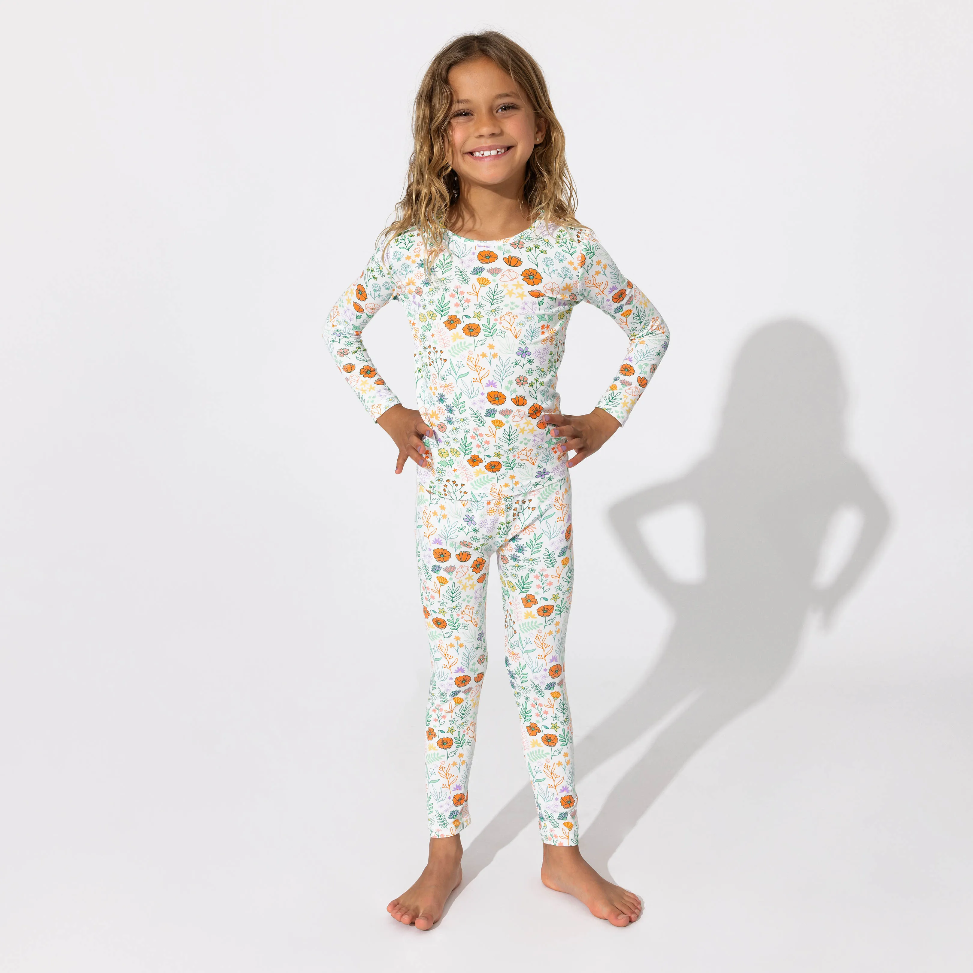 Summer Floral Bamboo Kids Pajamas